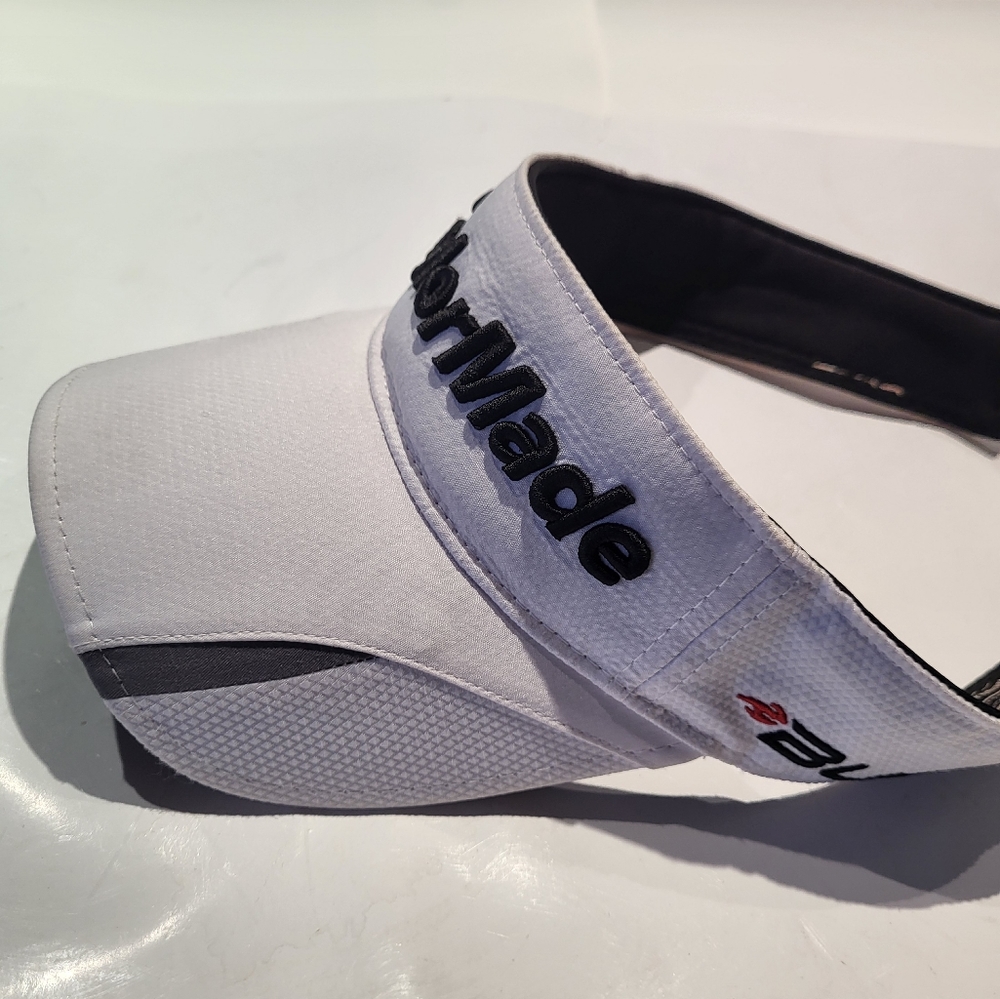 Taylormade White Golf Visor with Adjustable Strap - Used